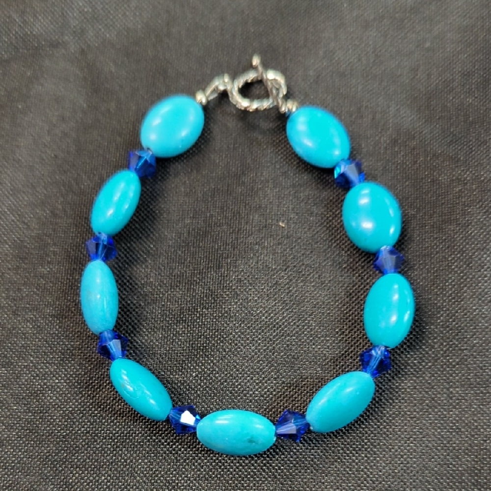 Blue Beaded Bracelet